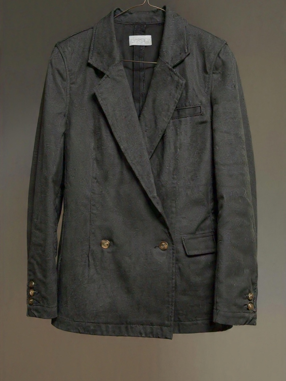 Women’s Double-Breasted Black Denim Blazer